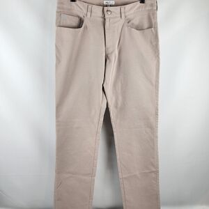 Peter Millar Pants Mens 32x32 Beige Tan EB66 Performance Five Pocket Crown Sport